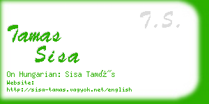 tamas sisa business card